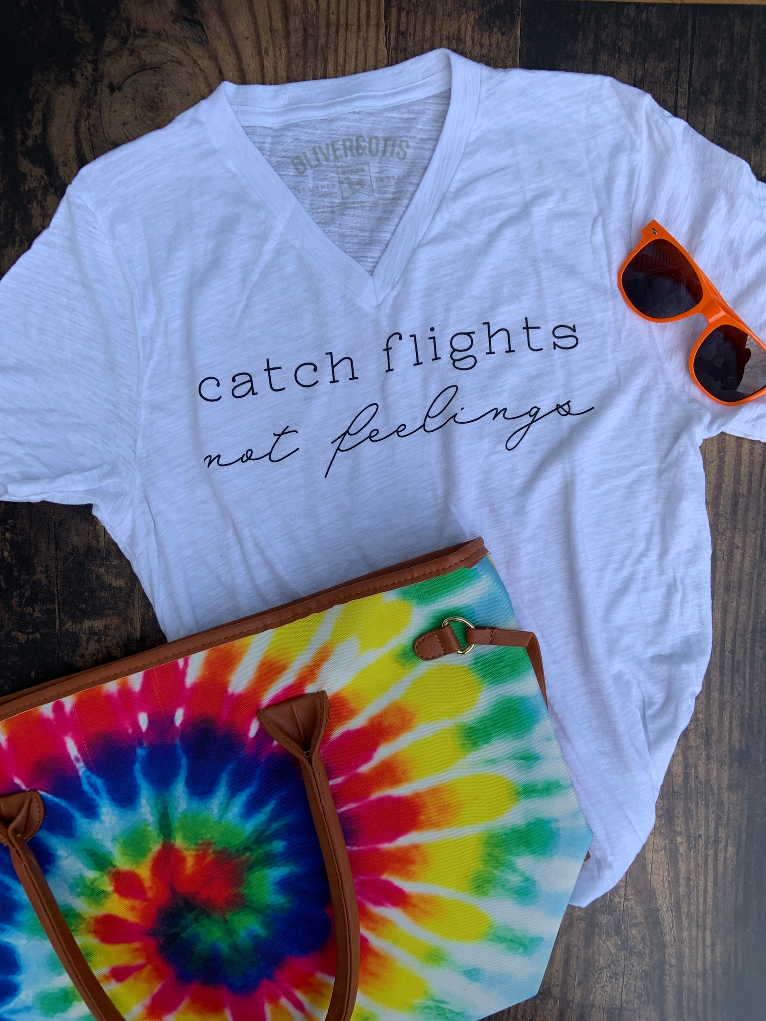 Catch Flights Not Feelings tee