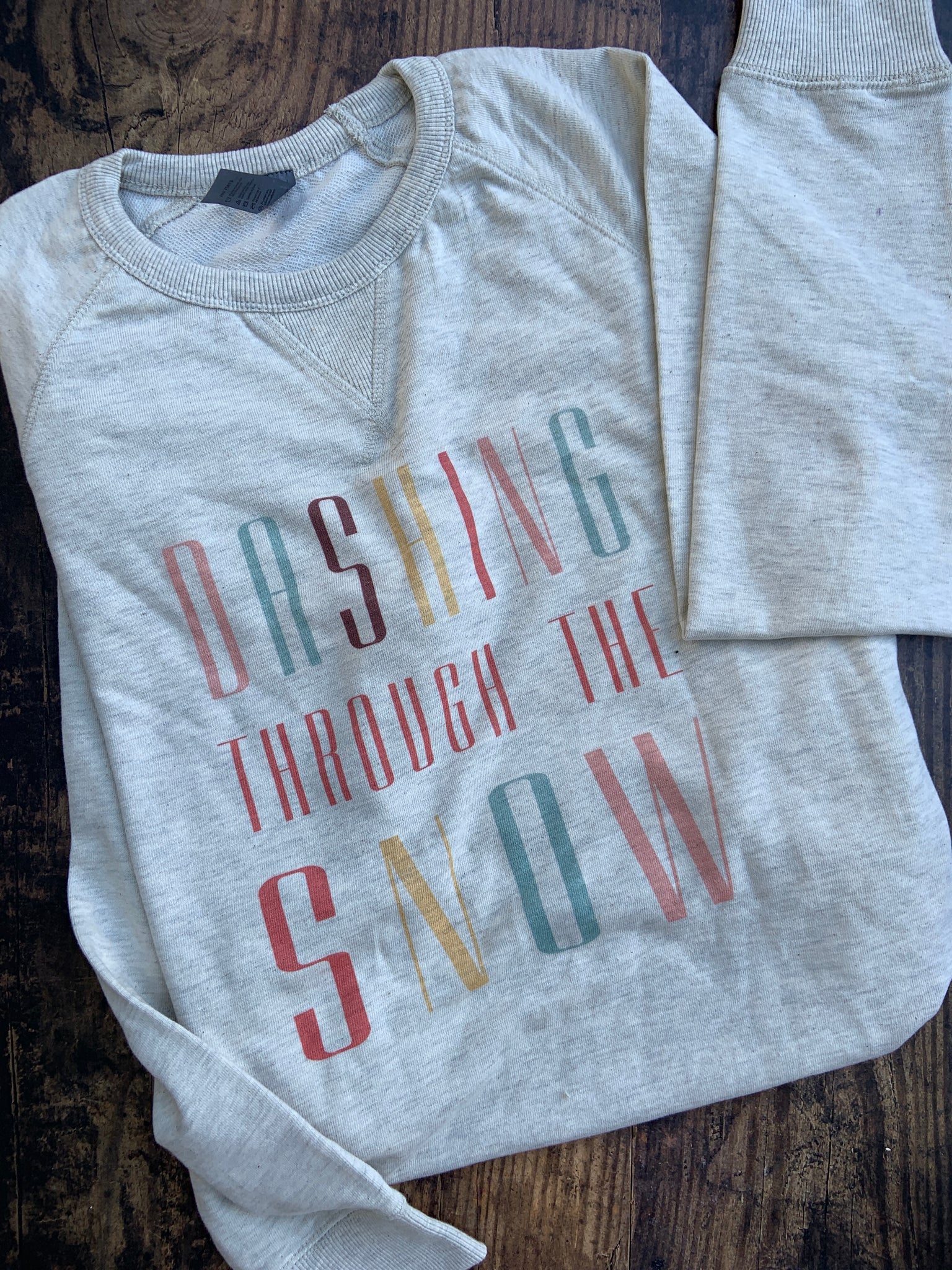 Dashing through the snow raglan