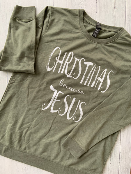 Christmas Because Jesus Raglan