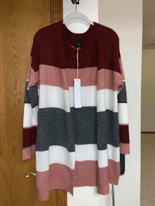Striped sweater cardigan